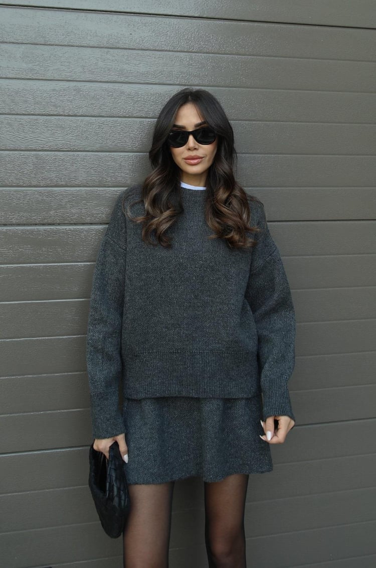 Truipak Dames | Oversized Trui & Aansluitende Rok 17