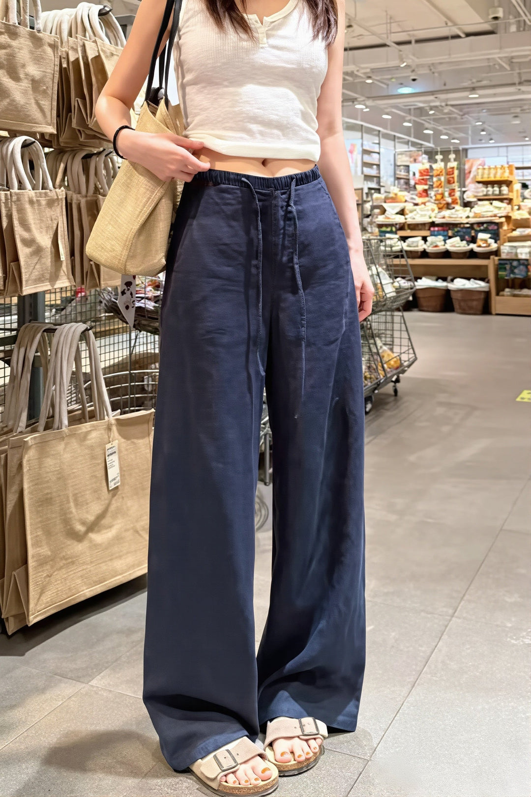 Straight Leg Hose Damen | Hohe Taille & Lockere Passform