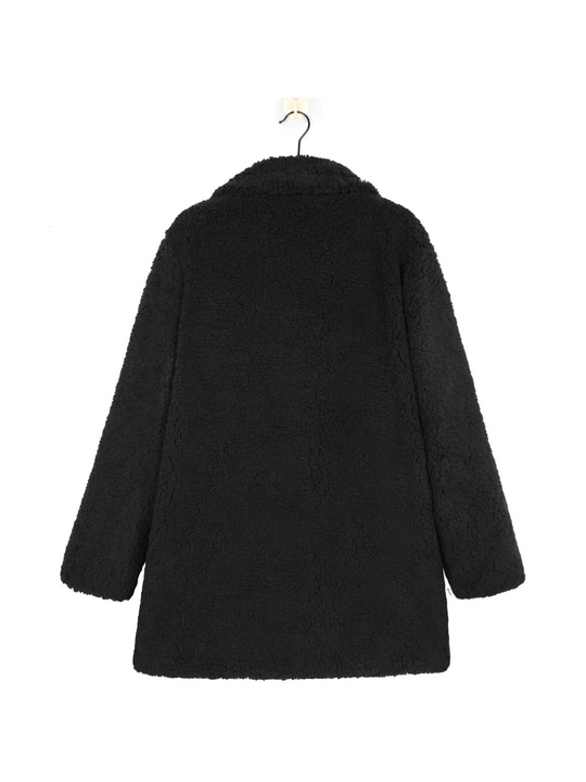 Teddy Kurzmantel Damen | Reverskragen & Plüschig Warm