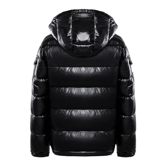 Bart | Glanzende puffer jas voor heren met capuchon - view 3