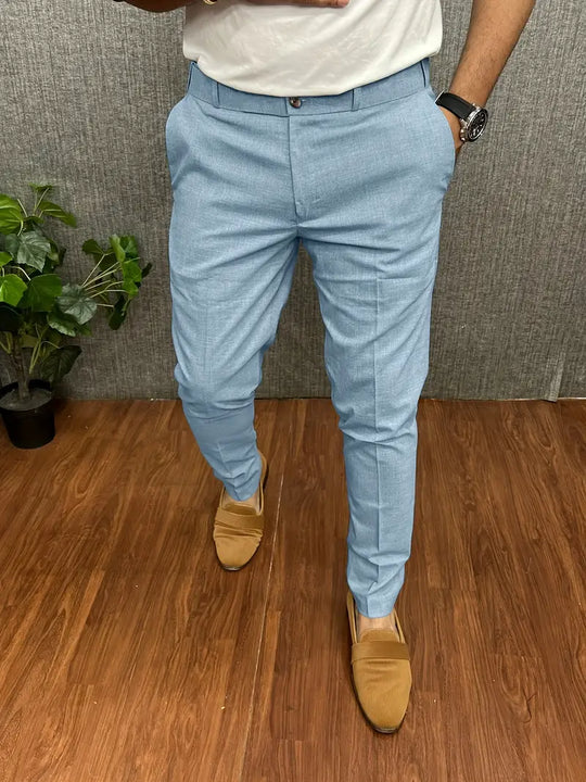 Herren Hose modern gerades Bein elastischer Bund mit Stretch Komfort 6