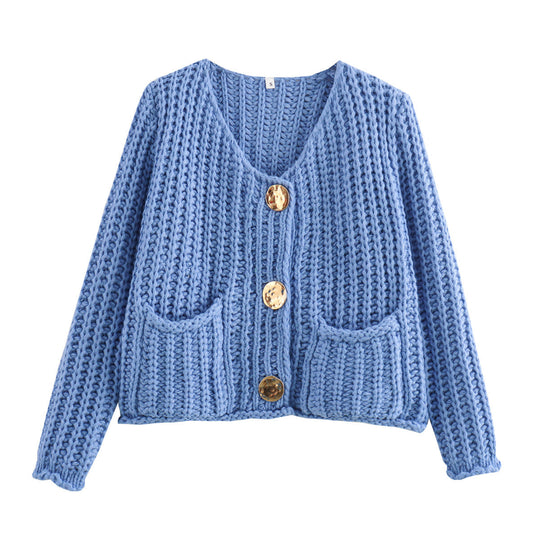Strickjacke Damen | Knöpfe & Taschen 2