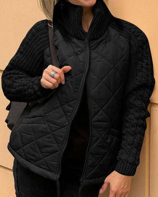 Steppjacke Damen | Rautensteppung & Strickärmel 2