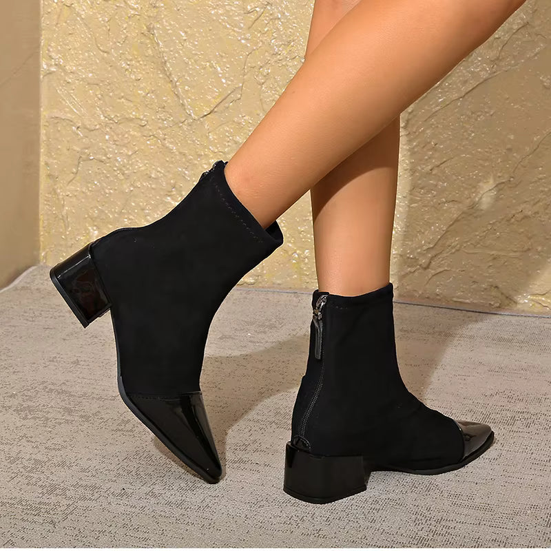 Bottines Dames Blokhak | Vernis Details & Antislip 12