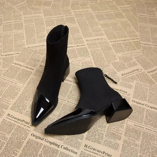 Bottines Dames Blokhak | Vernis Details & Antislip 3