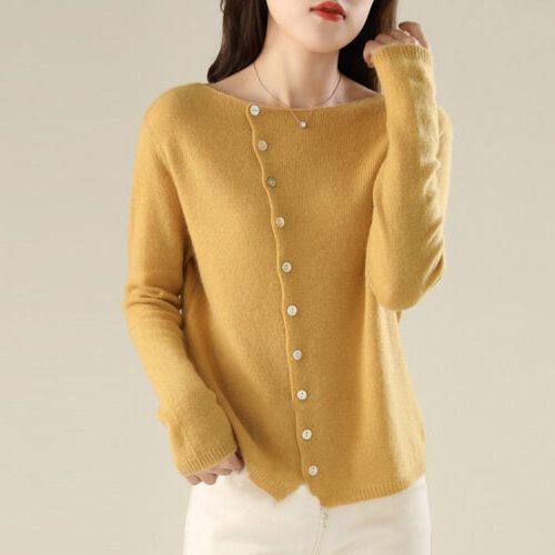 Cardigan Damen | Knöpfe & Rundhalsausschnitt 6