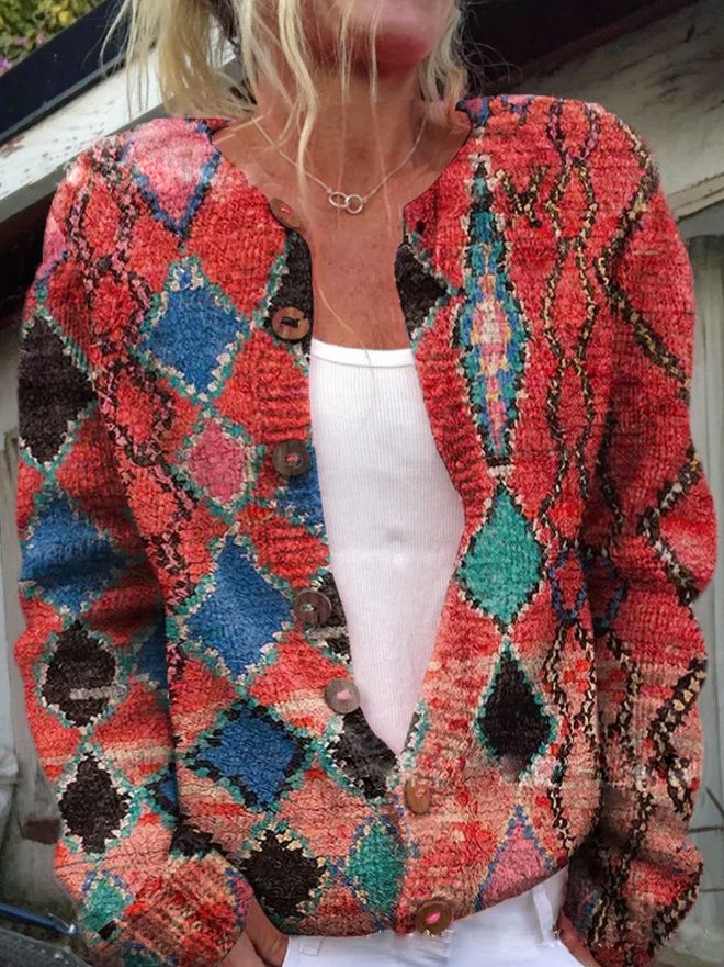Vest Dames | Bloemenprint & Zachte Warmte 7