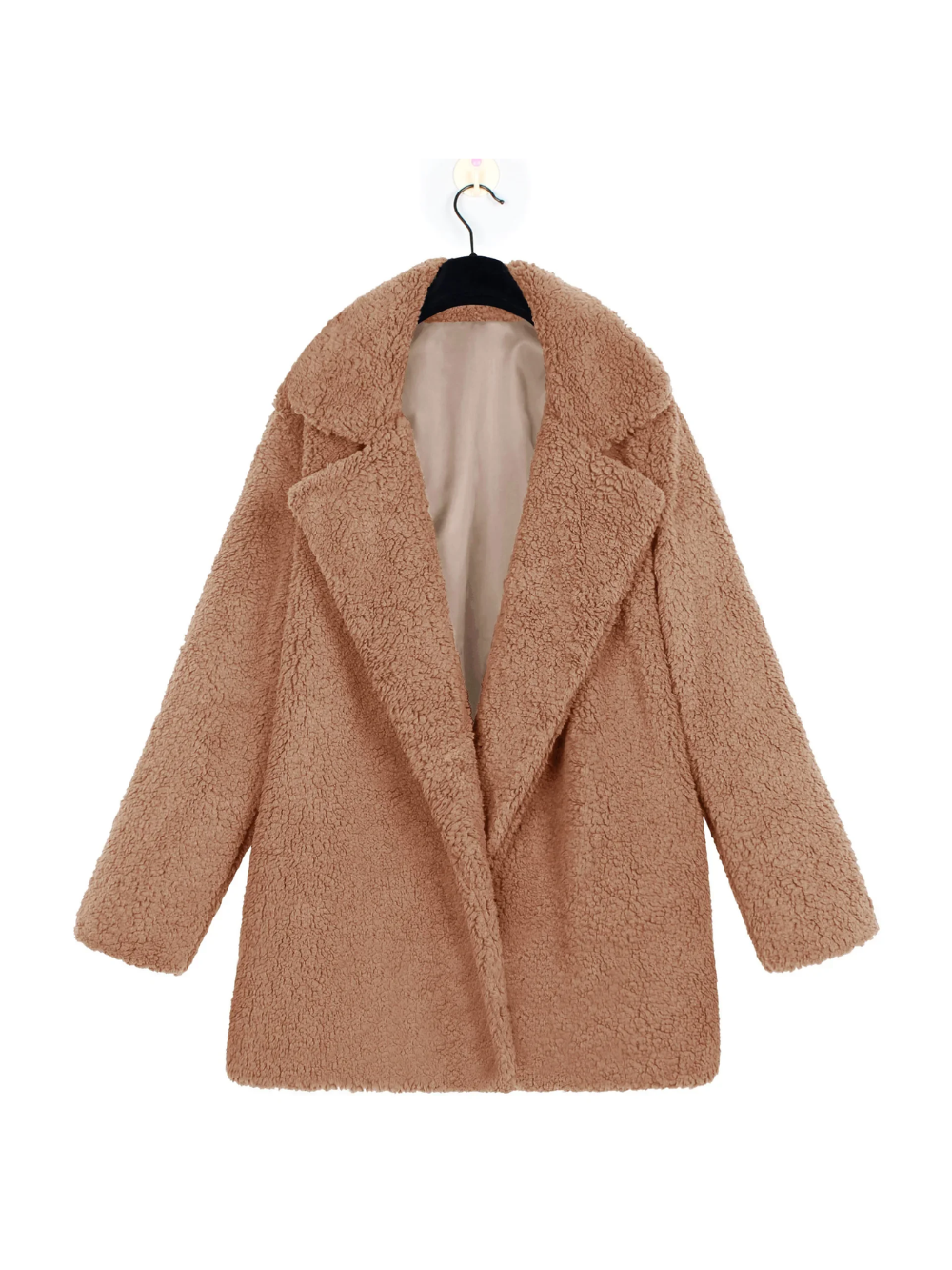 Teddy Kurzmantel Damen | Reverskragen & Plüschig Warm