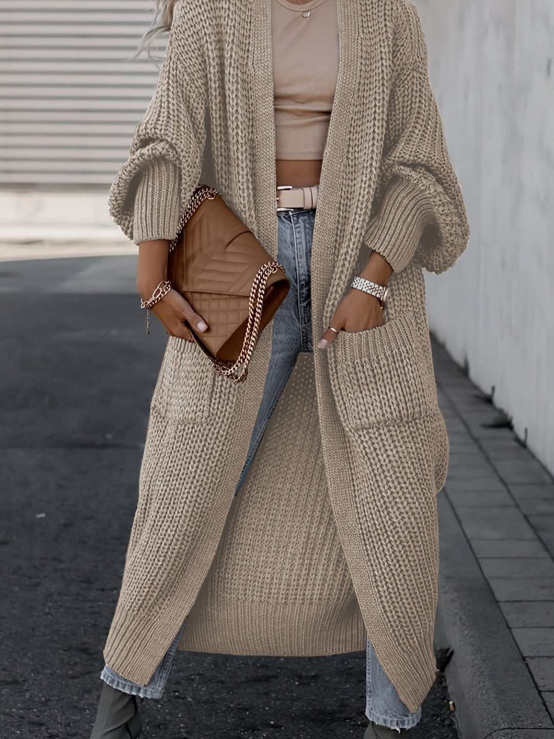 Maxi-Cardigan Damen | Lässiger Schnitt & Taschen