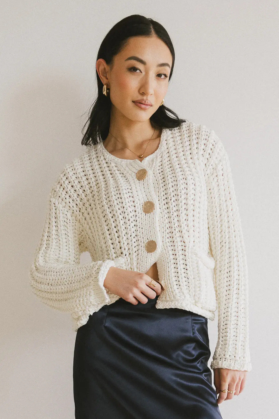 Strickjacke Damen | Knöpfe & Taschen 11