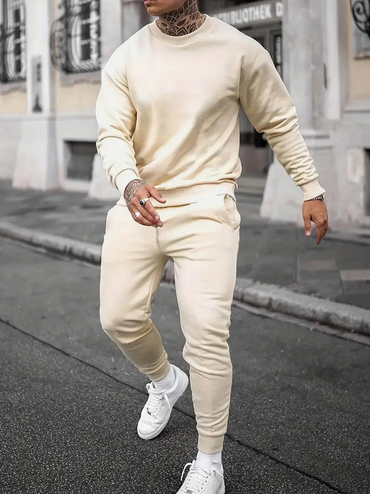 Herren Jogginganzug Atmungsaktiv Slim Fit Trainingsanzug 6
