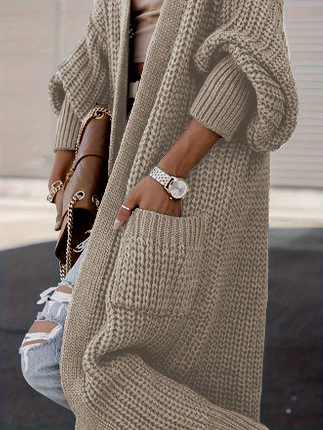Maxi-Cardigan Damen | Lässiger Schnitt & Taschen