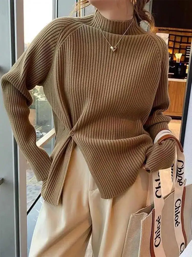 Strickpullover Damen | Rollkragen Slim Fit 3