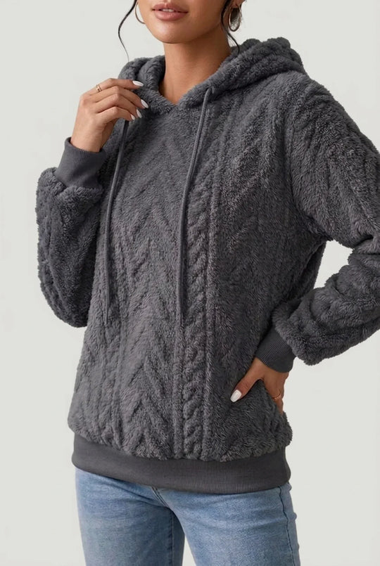 Hoodie Damen | Kuschelweich mit Zopfstruktur 12