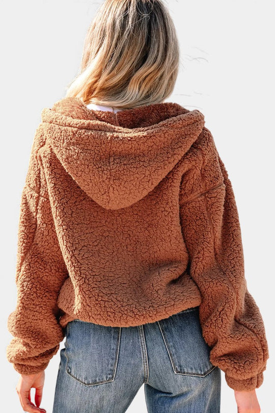 Teddyjacke Damen | Kapuze & Warm Gefüttert 4