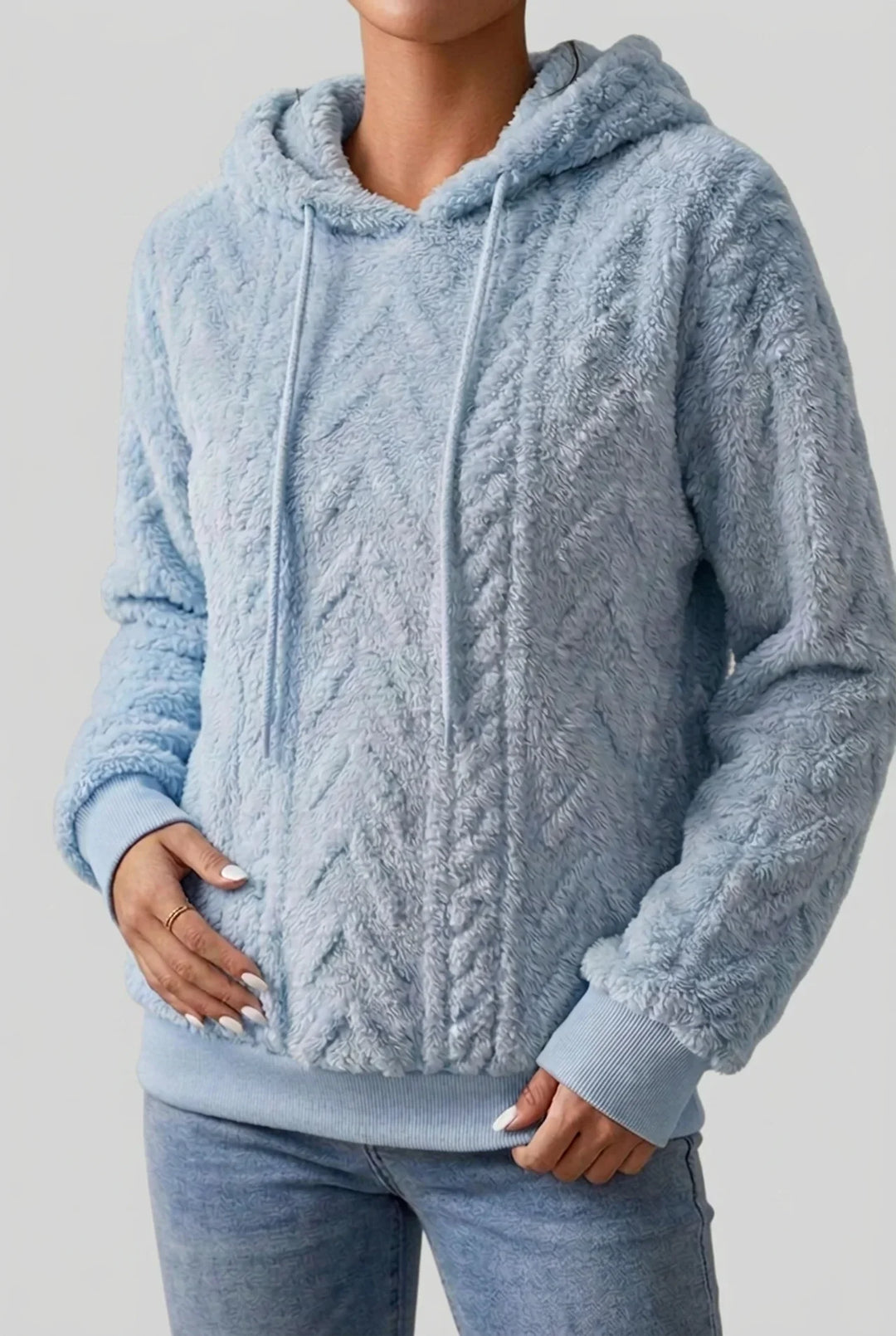Hoodie Damen | Kuschelweich mit Zopfstruktur 10