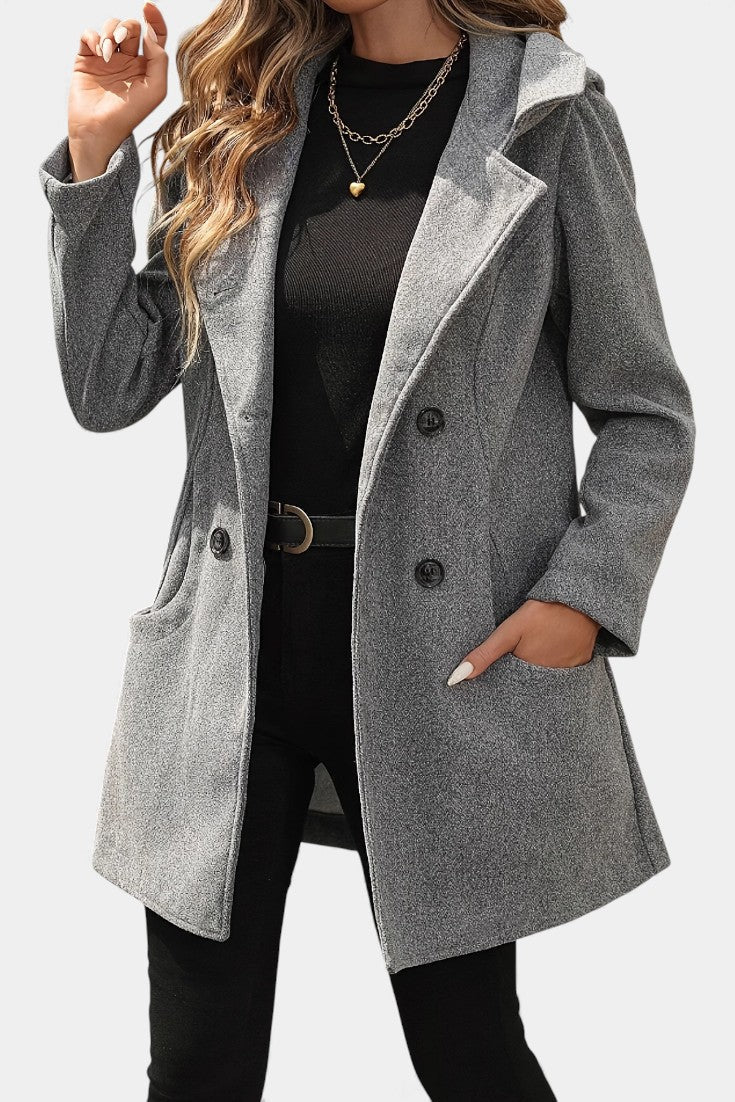 Mantel Damen | Kapuze & Zweireiher