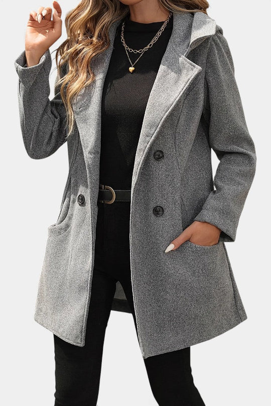 Mantel Damen | Kapuze & Zweireiher