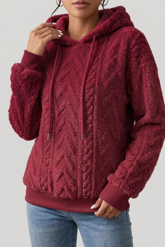 Hoodie Damen | Kuschelweich mit Zopfstruktur 11
