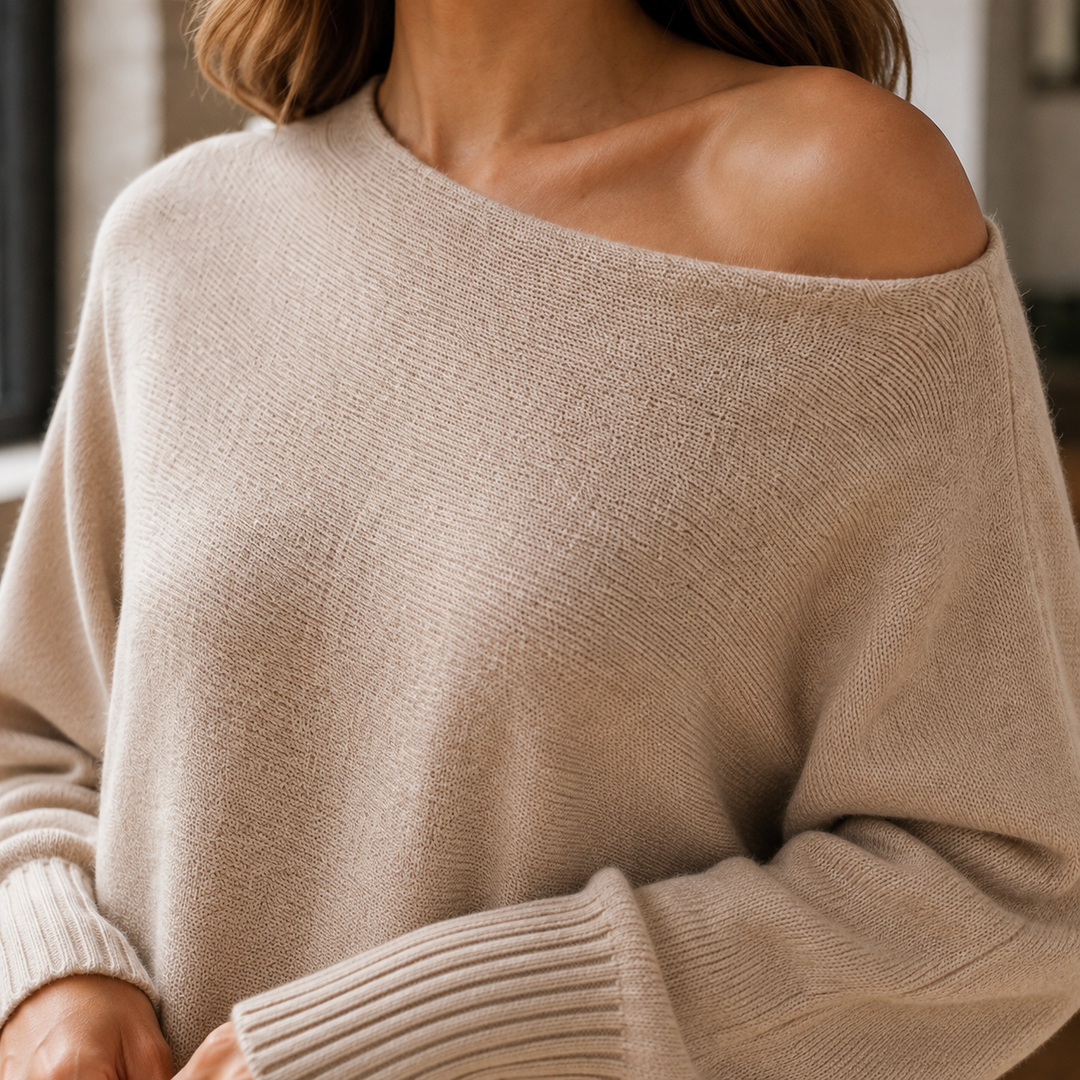 Pullover Damen | Schulterfrei & Asymmetrisch