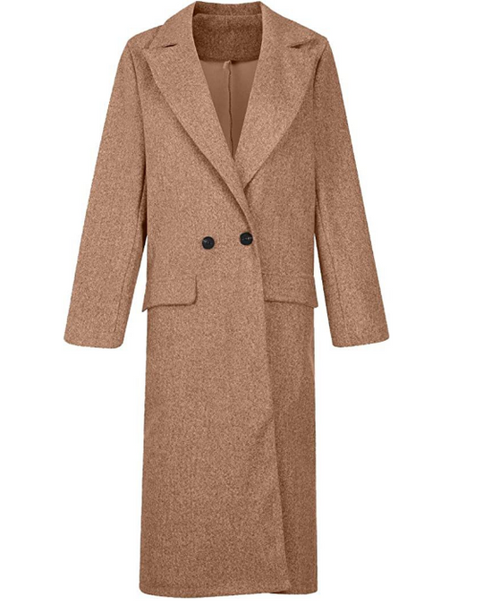 Lange Herfstjas Dames | Klassieke Knoopsluiting 1
