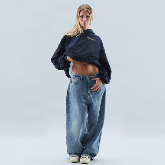 Oversized hoodie met capuchon en geborduurd logo, casual streetwear voor dames en heren