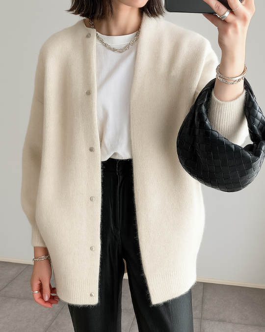 Cardigan Dames Gebreid Knopen | Herfst Winter