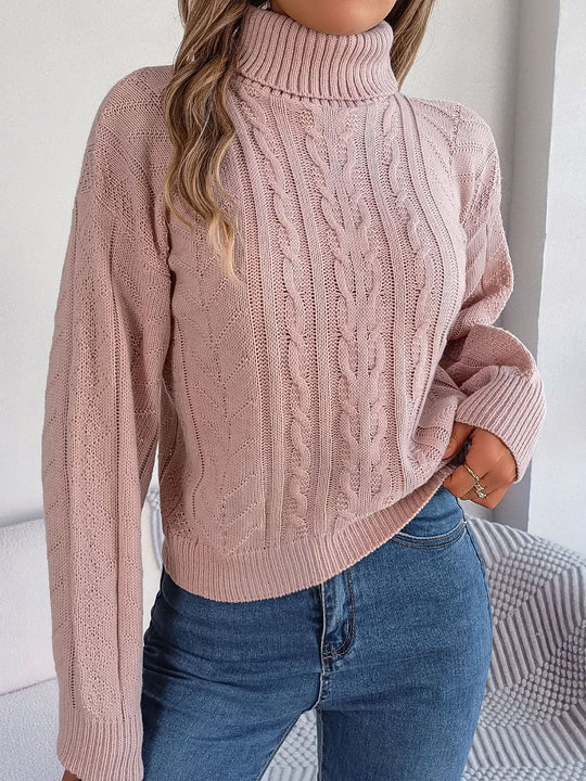 Zopfpullover Damen | Rollkragen & Zopfmuster