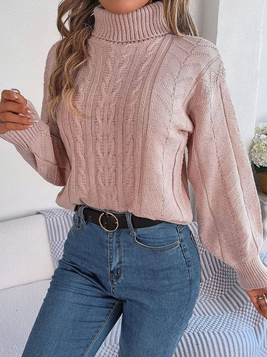 Zopfpullover Damen | Rollkragen & Zopfmuster