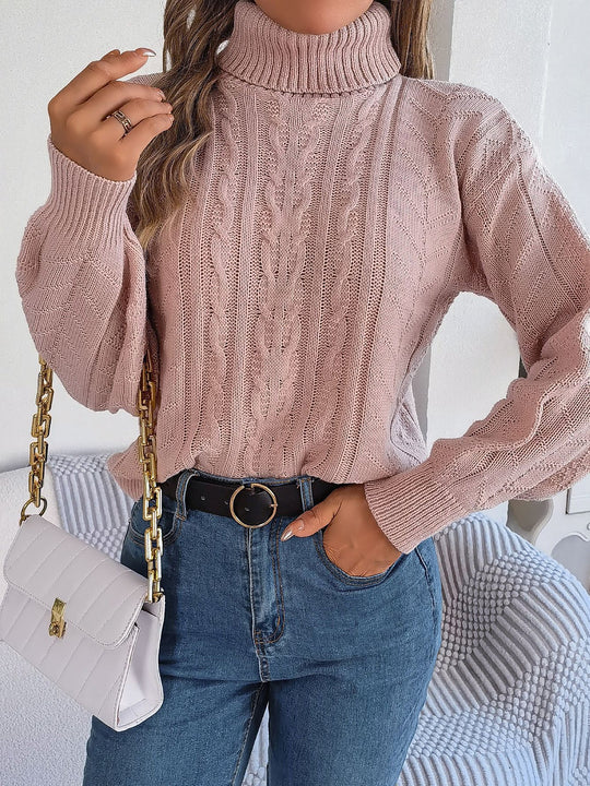 Zopfpullover Damen | Rollkragen & Zopfmuster