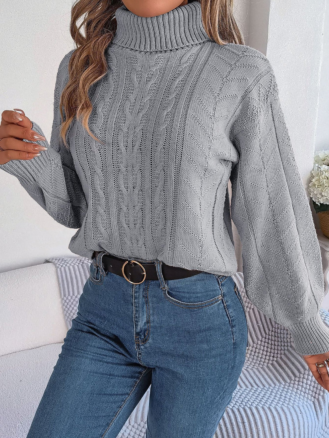 Zopfpullover Damen | Rollkragen & Zopfmuster