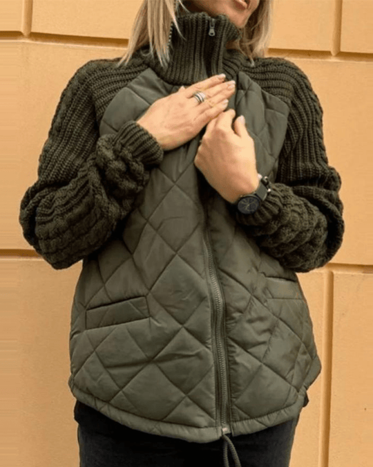 Steppjacke Damen | Rautensteppung & Strickärmel 6