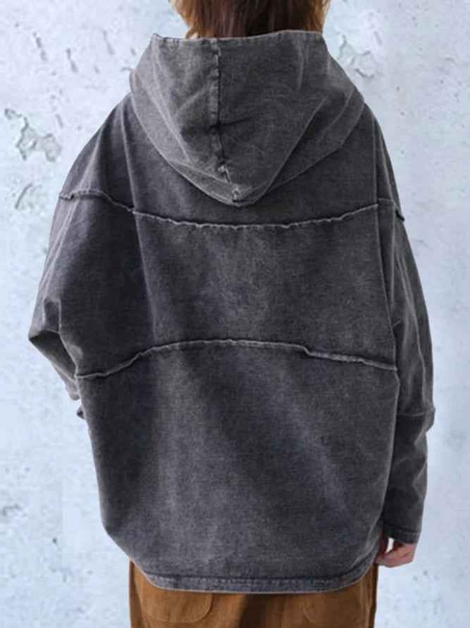 Oversized Hoodie Damen | Asymmetrische Kapuze & Waschung 3