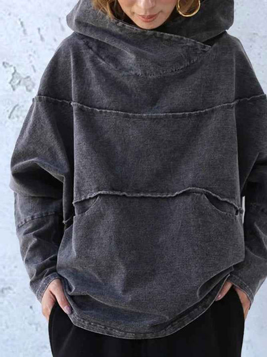 Oversized Hoodie Damen | Asymmetrische Kapuze & Waschung 1