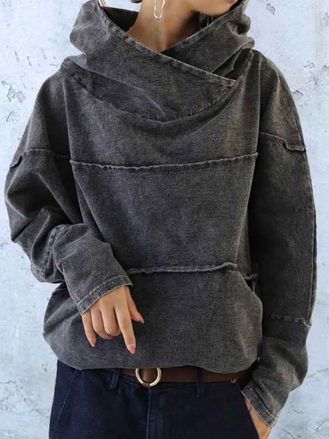 Oversized Hoodie Damen | Asymmetrische Kapuze & Waschung 2
