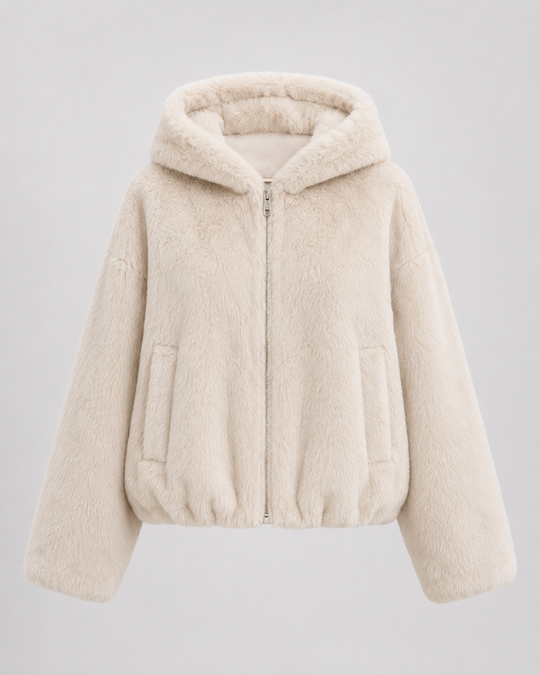 Kunstfelljacke Damen | Kuschelig Warm & Mit Kapuze