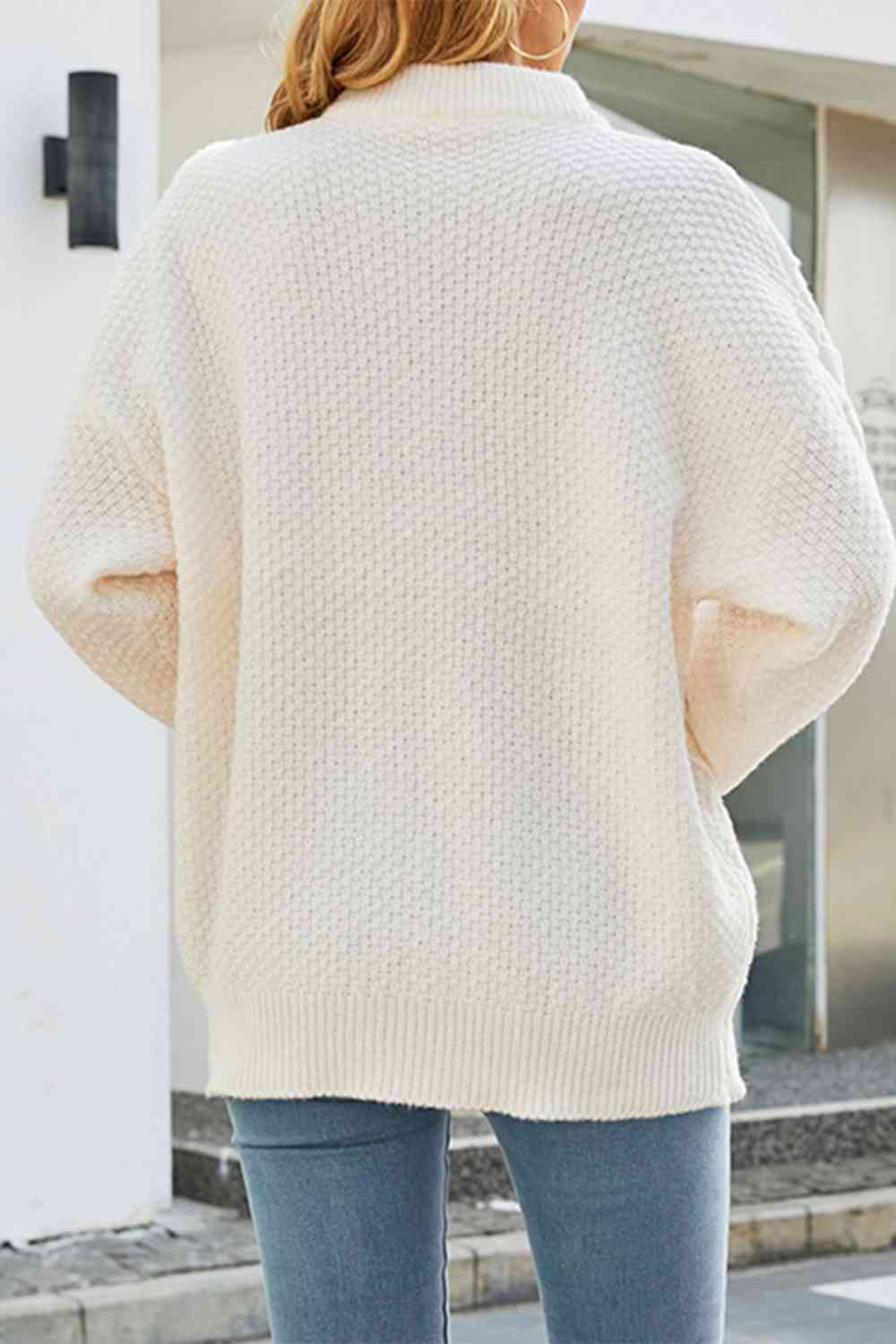 Oversized Pullover Damen | Zopfmuster & Stehkragen 2
