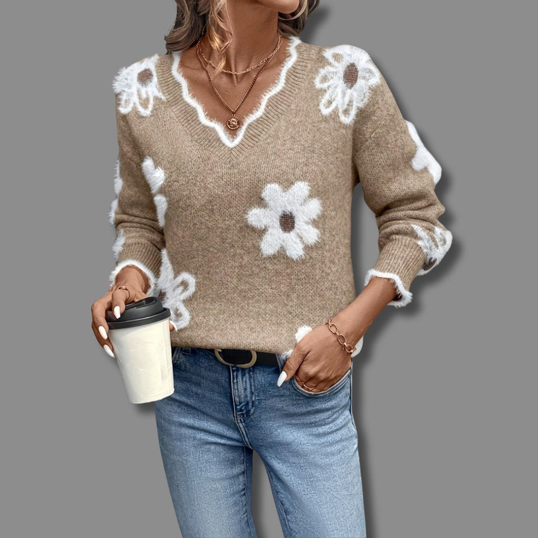 Pullover Damen | V-Ausschnitt & Lockere Passform