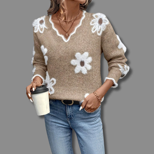 Pullover Damen | V-Ausschnitt & Lockere Passform