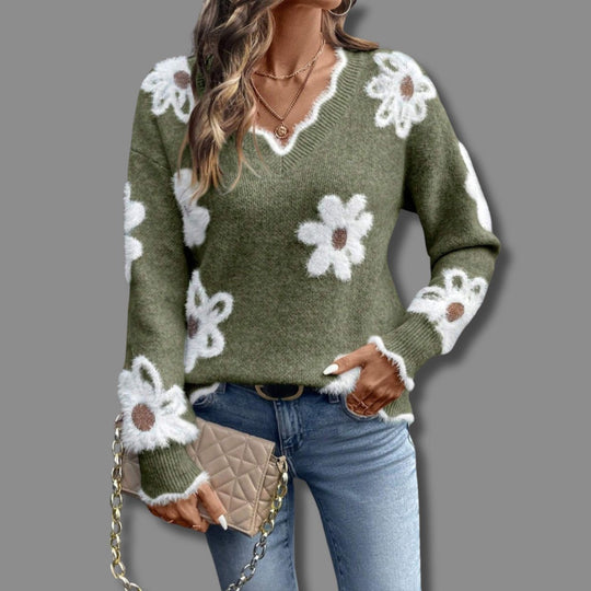 Pullover Damen | V-Ausschnitt & Lockere Passform