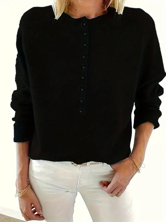 Strickpullover Damen | Knopfleiste & Weicher Strick 12