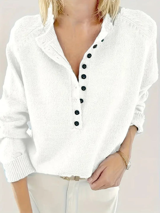 Strickpullover Damen | Knopfleiste & Weicher Strick 7