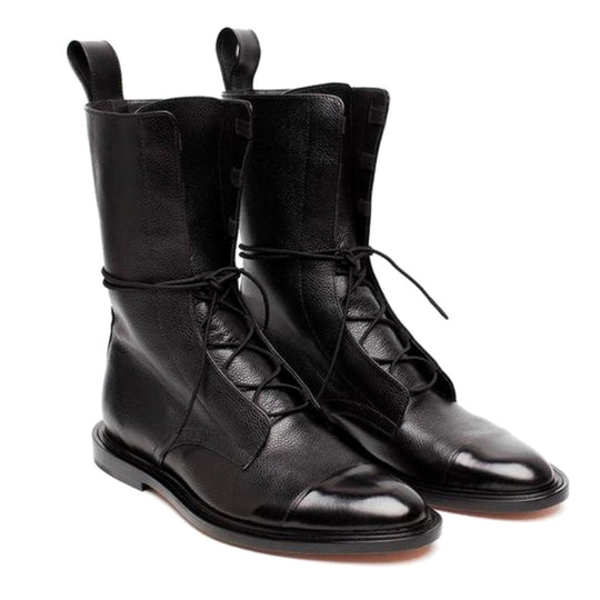 Damen-Schnürboots mit Kappe und mittlerer Schafthöhe in der Gesamtansicht