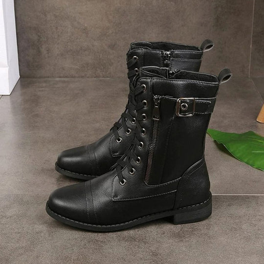 Damen-Schnürboots mit markanter Profilsohle