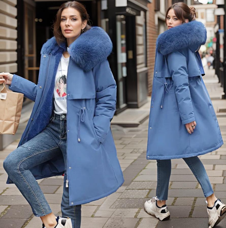 Langer Parka Damen | Plüschfutter & Taillenkordel 1