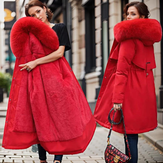 Langer Parka Damen | Plüschfutter & Taillenkordel 5
