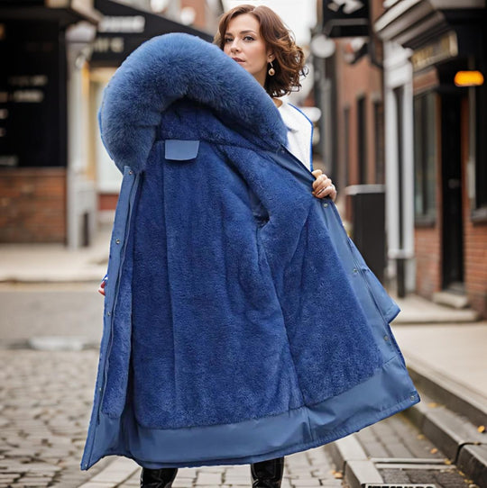 Langer Parka Damen | Plüschfutter & Taillenkordel 6