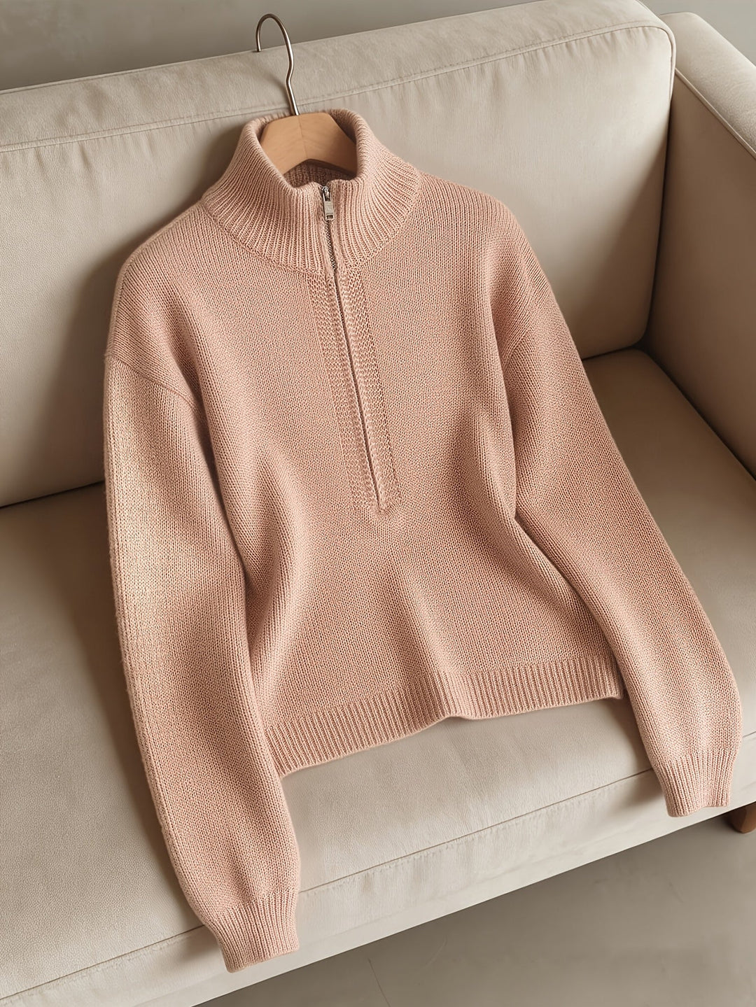 Quarter-Zip Pullover Damen | Stehkragen & Weicher Tragekomfort